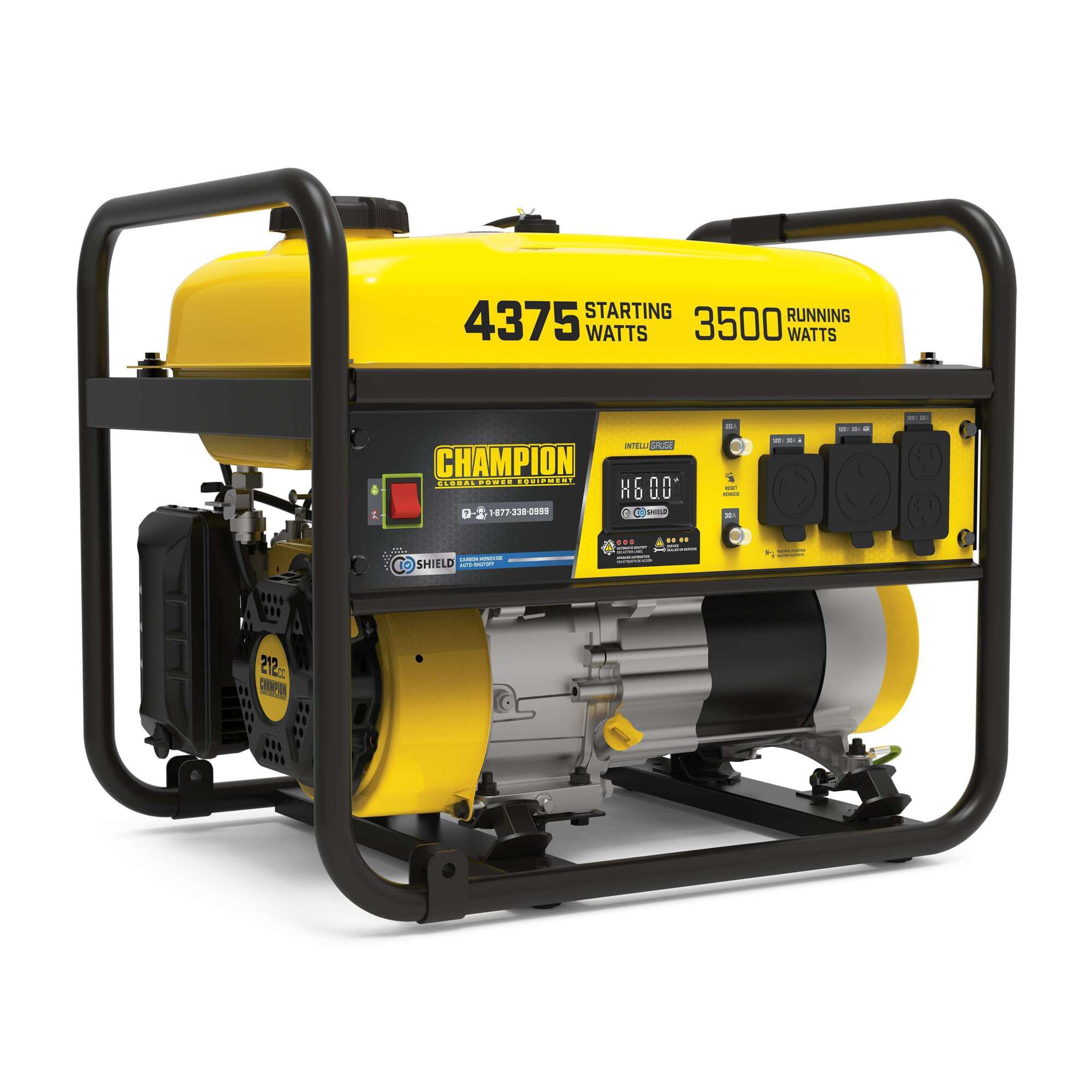 Champion Power Equipment RV Ready Portable Generator with CO Shield — 3500 Watts, 212cc Engine, 68dBA, Model# 201286